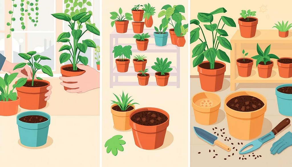 repotting steps